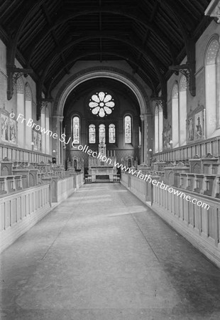 COLLEGE CHAPEL INTERIOR WITH STUDENTS